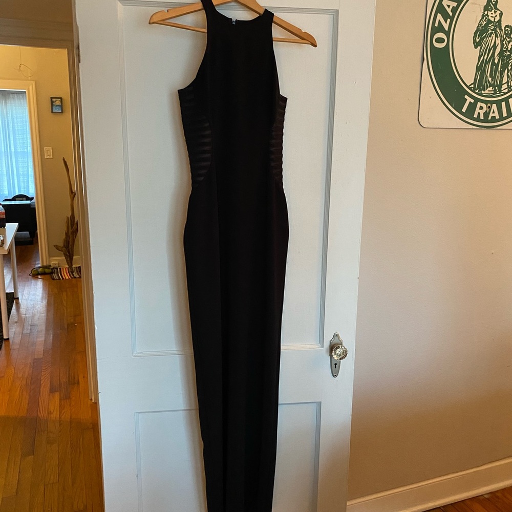 HALSTON Heritage Black Evening Gown